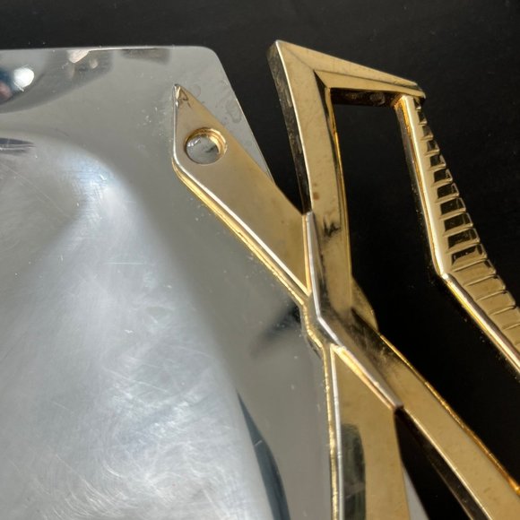 Set of 2 Oblong Kromex Chrome Serving Trays // Vintage 1960s // MCM Atomic - Picture 5 of 8